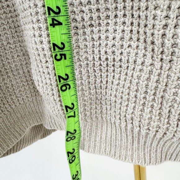 MONK & LOU Open Front Oversized Knit Cardigan WITH POCKETS GREY COLOR - Picture 5 of 7